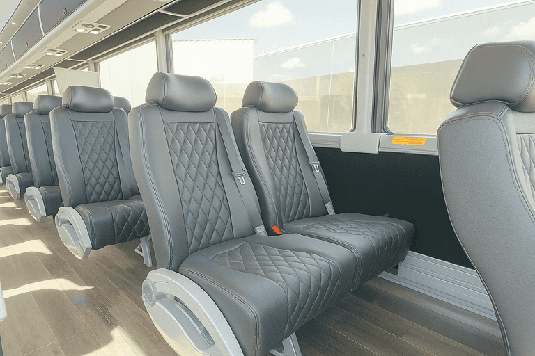 interior of Coach Bus Glendale charter bus